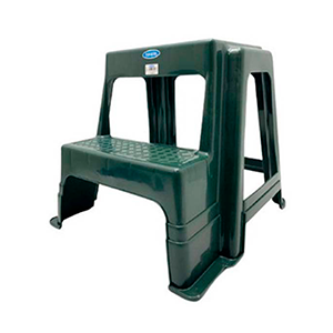 ESCALEBANCO MANAPLAS (6815-3) 2 PELDAÑOS C/TACOS VERDE