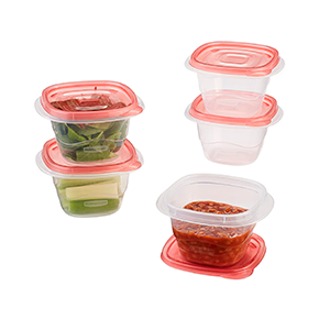 SET DE 5 RECIPIENTES CON TAPA 2108035 7H93 RUBBERMAID 500 ML