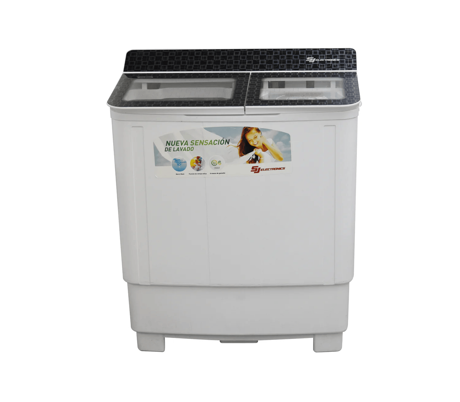 LAVADORA SJ DOBLE TINA LAV 805SJ  8.5 Kg NEGRA
