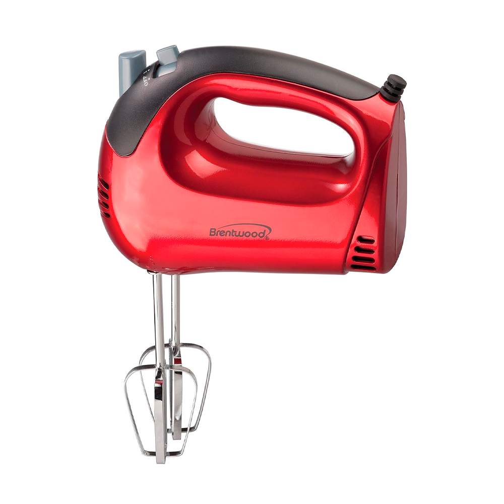 BATIDORA DE MANO BRENTWOOD HM-46 ROJA 5 VEL