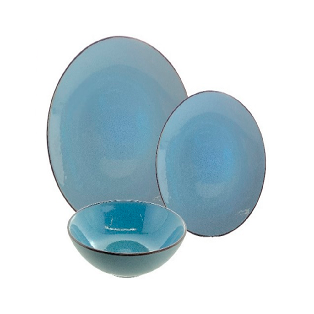 VAJILLA 12 PZAS (1415962) AZUL/CHOCOLATE