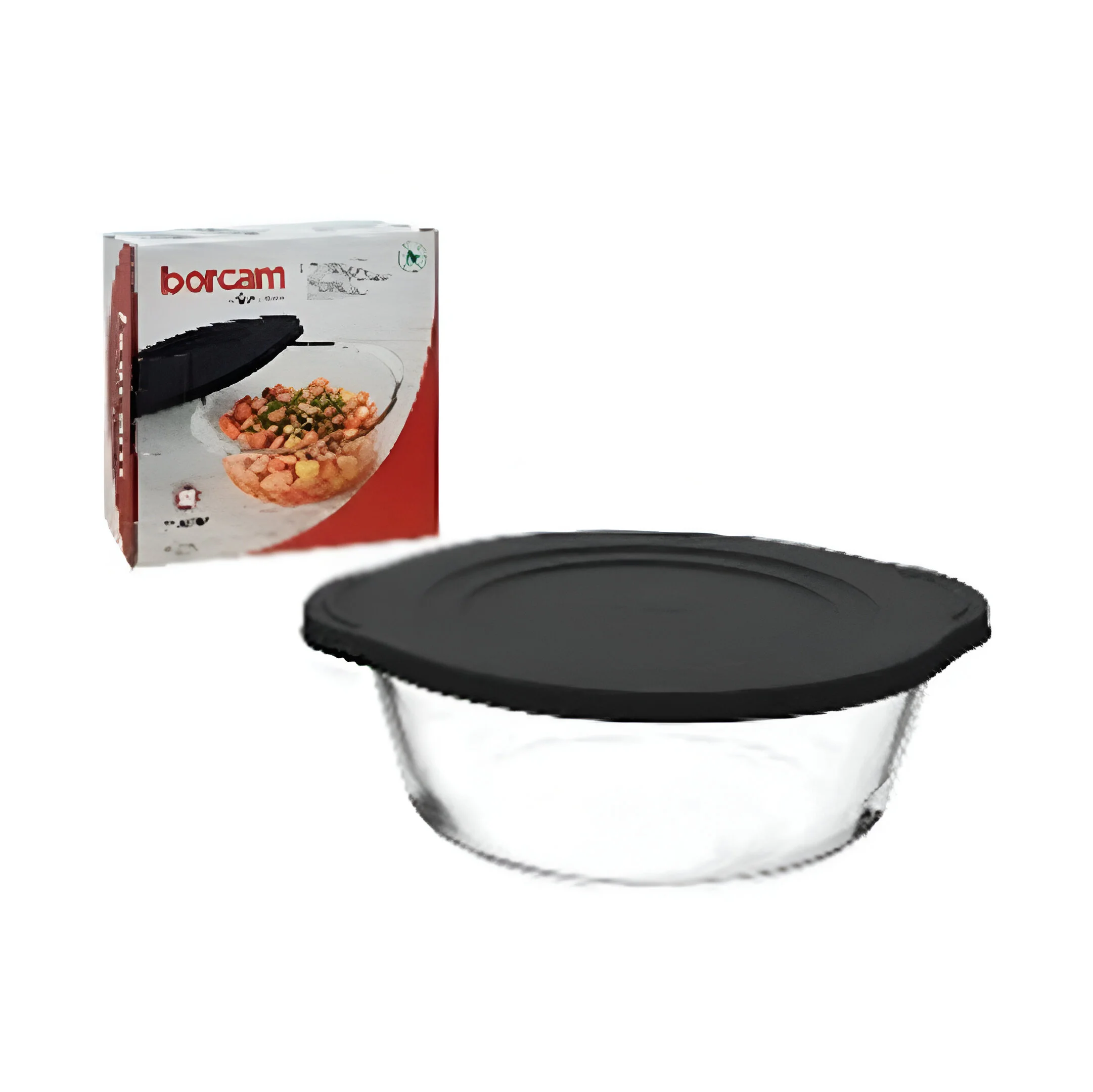 CACEROLA (BORCAM) 840CC 748-59133N TRANSPARENTE/NEGRO