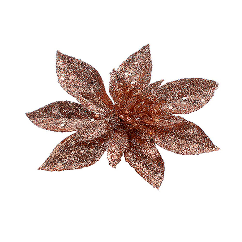 ADORNO PONSETIA 15.5CM (831-AMX006-1751T) ROSE DORADO