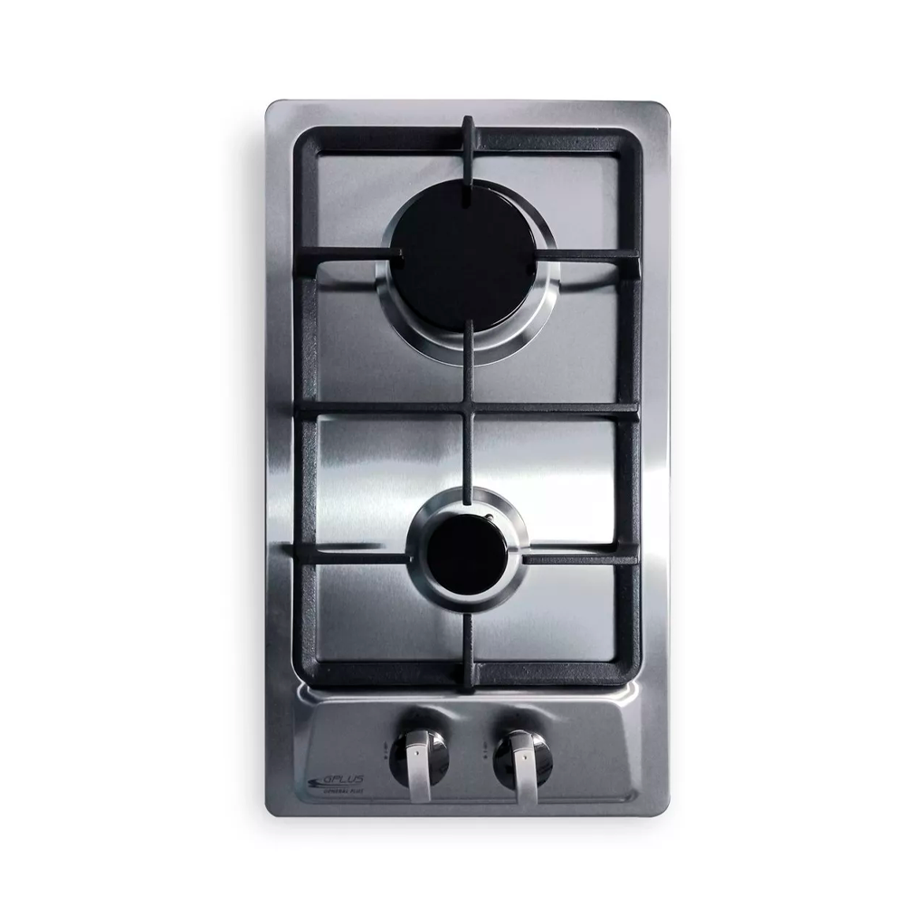 TOPE DE COCINA A GAS G.PLUS F6-B30 REF 3575 2 HOR 30CM ACERO INOX