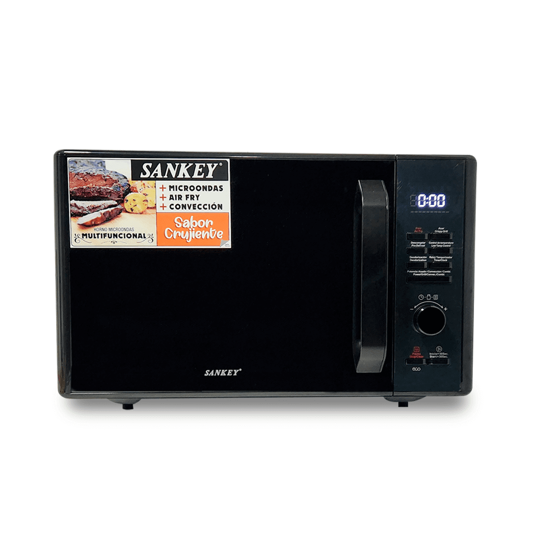 HORNO MICROONDAS FREIDORA DE AIRE SANKEY MW1168 BAF 1.1 31 LTS NEGRO 1000W