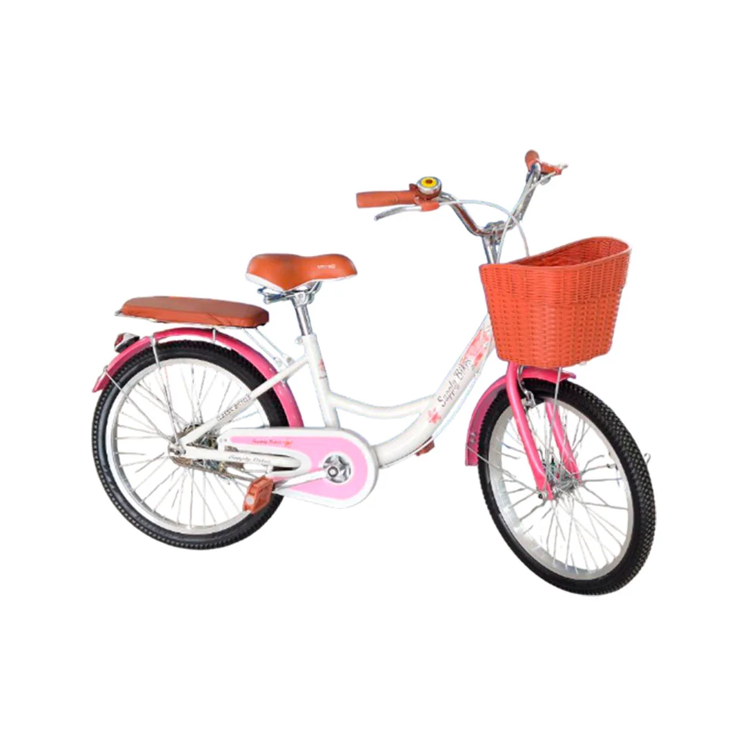 BICICLETA RIN 20 BLANCO/ROSADO BMX SUPPLY SIFRINA CON ACCESORIOS