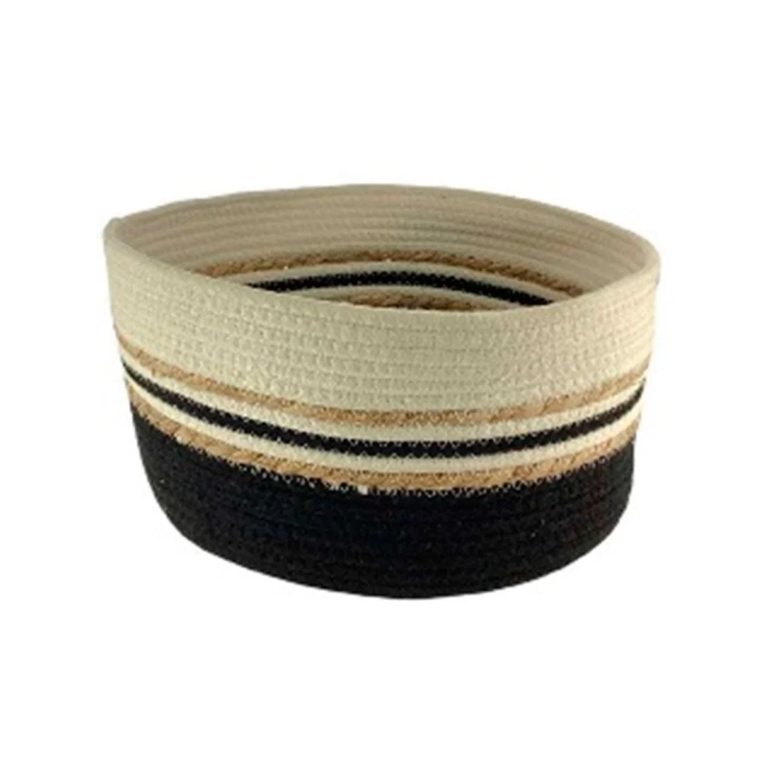 CANASTA 35X18CM 725-05594 BLANCO/NEGRO/CREMA