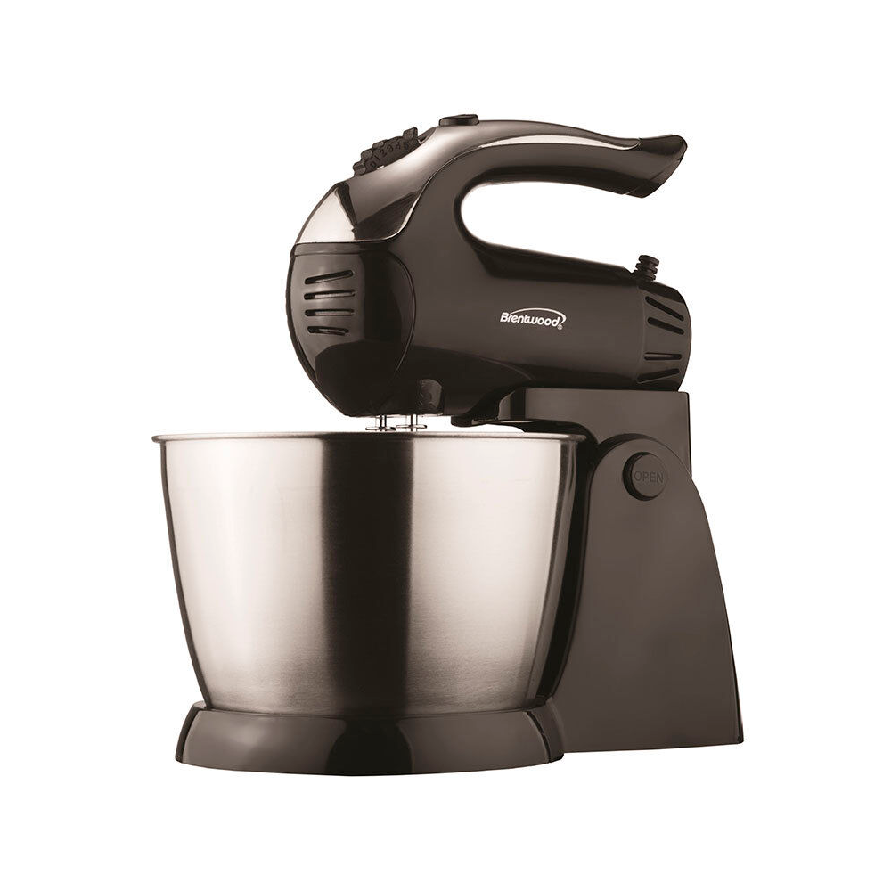 BATIDORA MANUAL CON PEDESTAL BRENTWOOD SM-1153 NEGRO