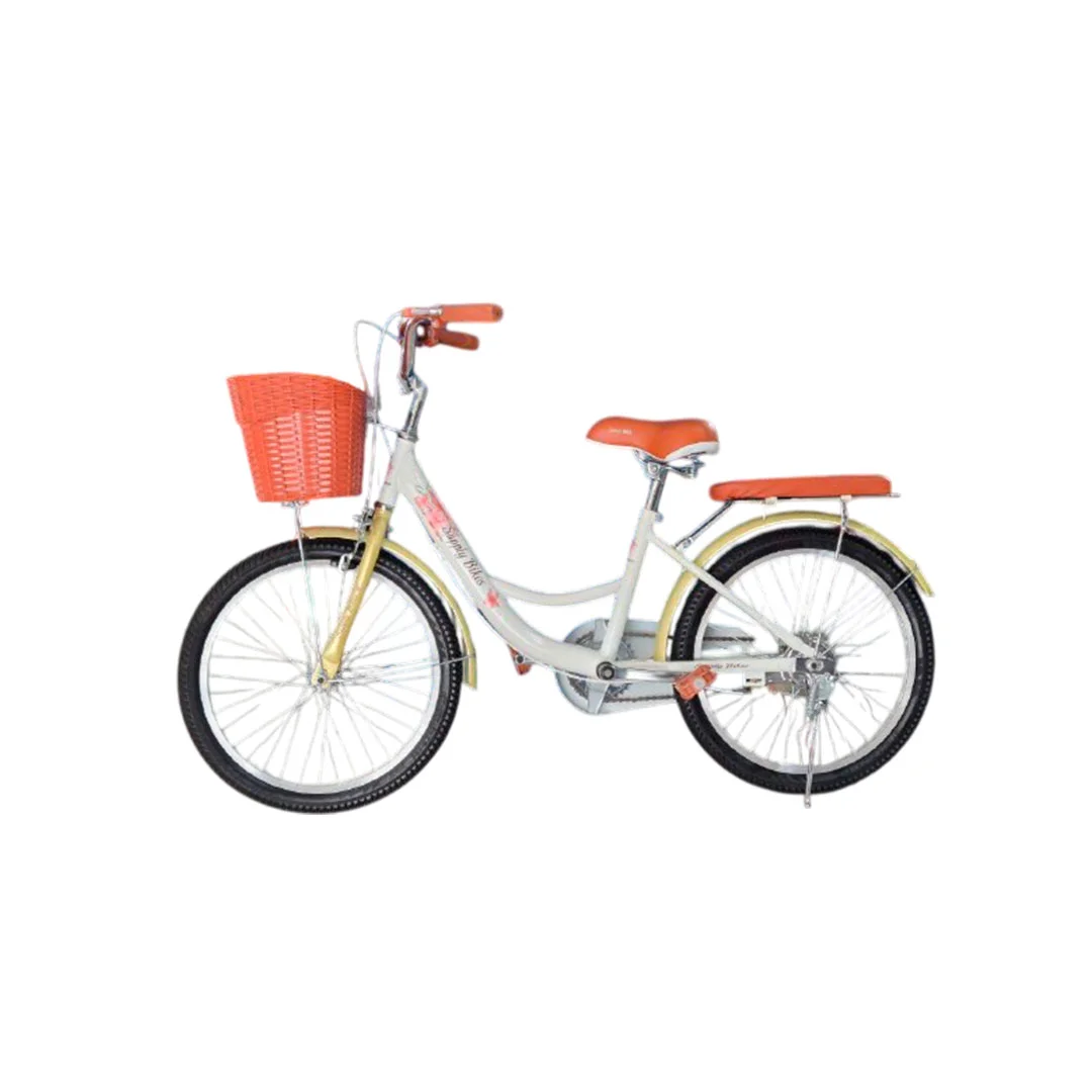 BICICLETA RIN 20 BLANCO/BEIGE BMX SUPPLY SIFRINA CON ACCESORIOS